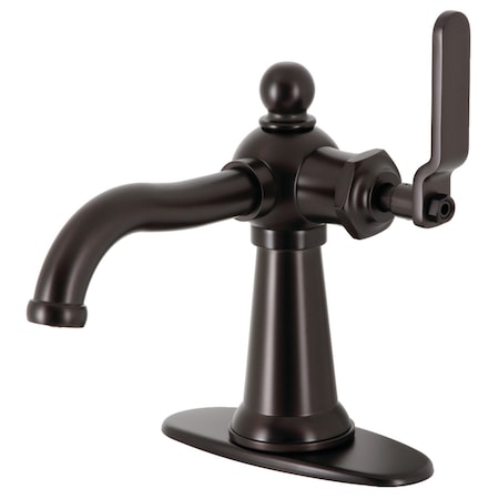 Kingston Brass Single-Handle Bathroom Faucet with Push Pop-Up, Oil Rubbed Bronze KSD3545KL